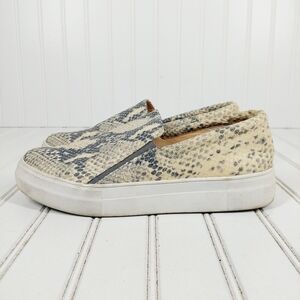 Vince Camuto Korli Snakeskin Slip On Sneakers Comfy Flat Loafers D534